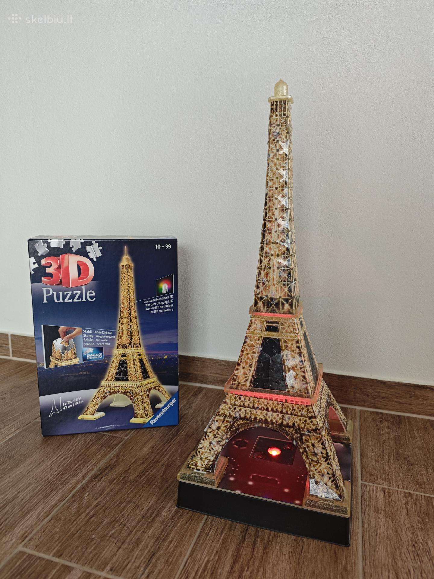 3D dėlionė "Eifelio bokštas" naktį (šviečia)