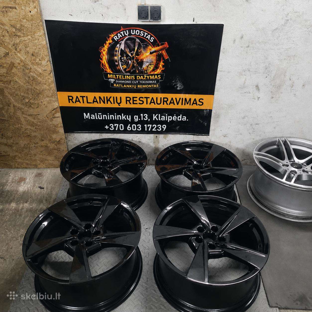 Miltelinis dažymas, ratlankiu restauravimas
