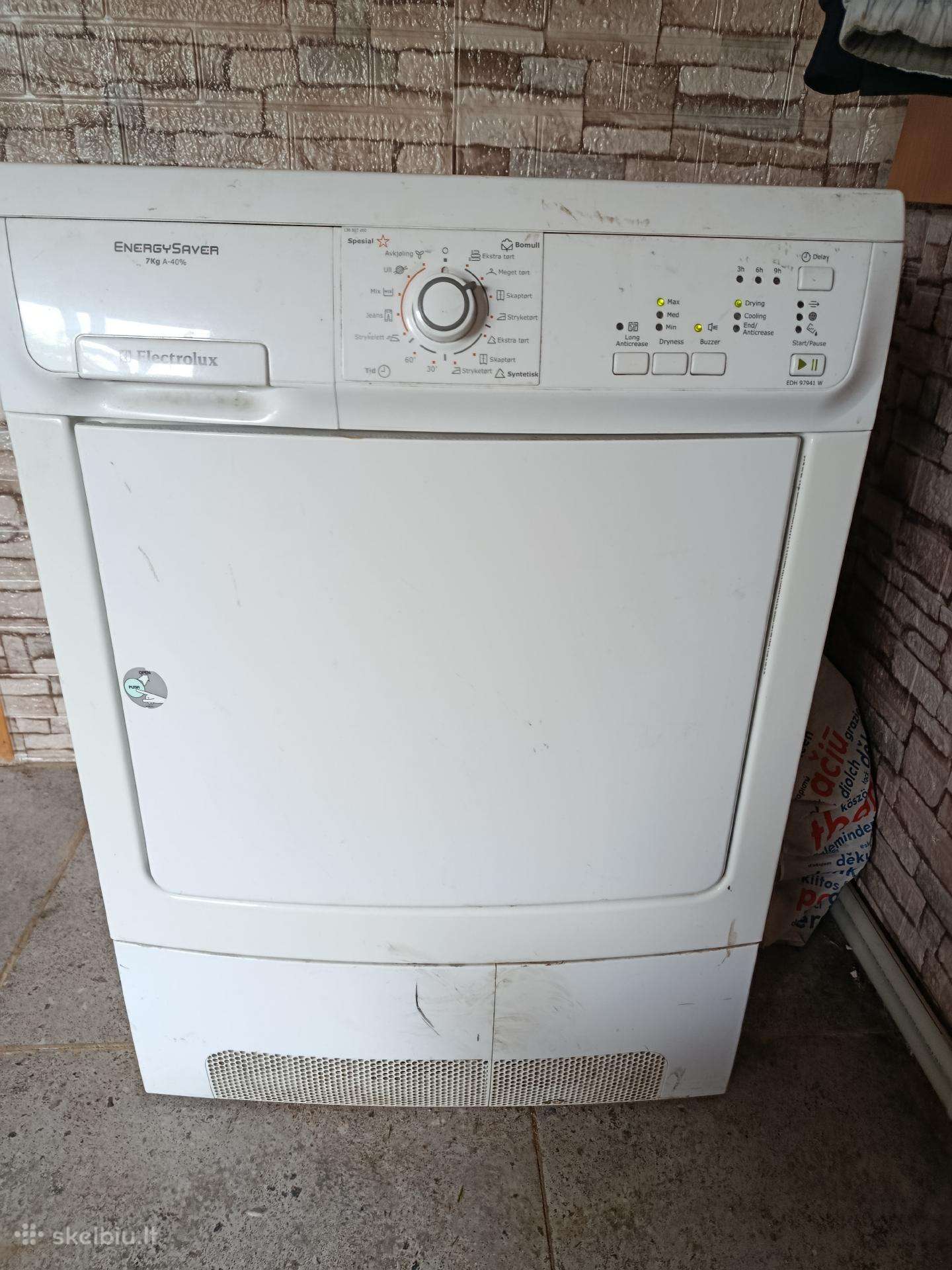 Parduodu elektrolux džiovyklia 7 talpa 110 eurų