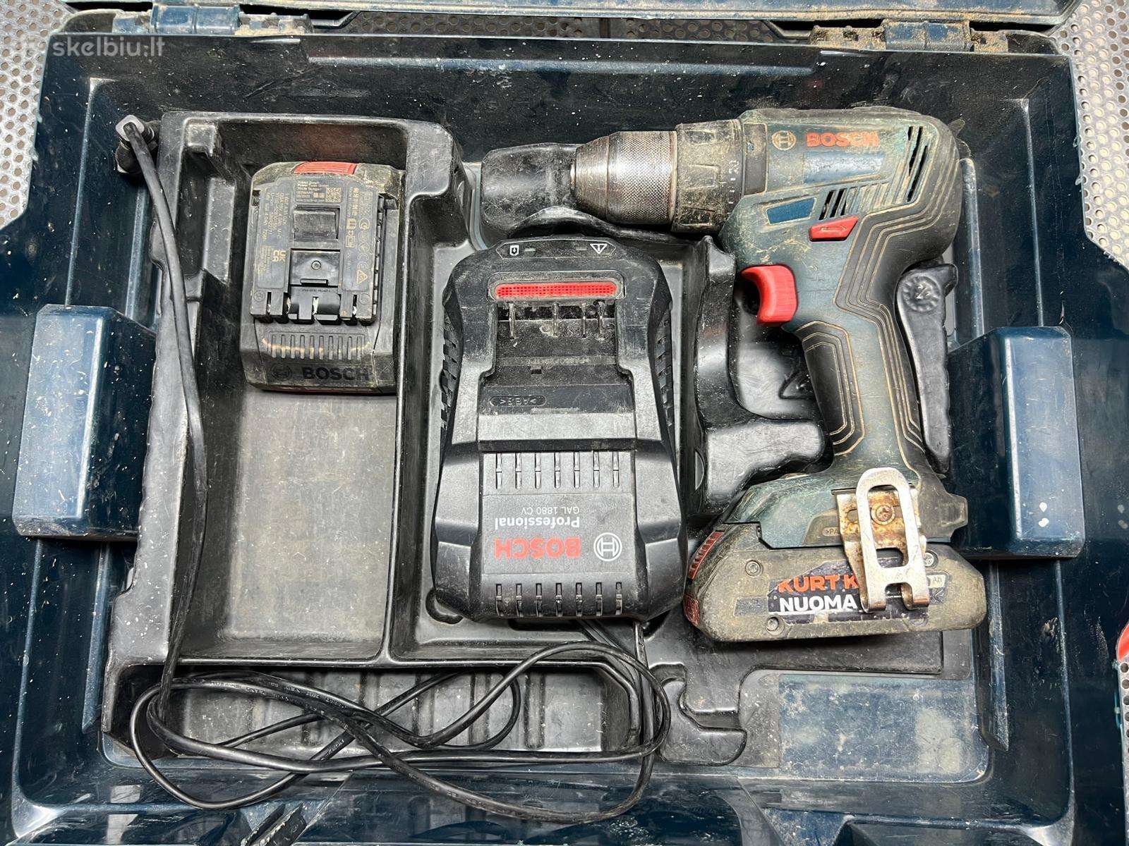 Akumuliatoriniai Bosch Makita Hilti įrankiai