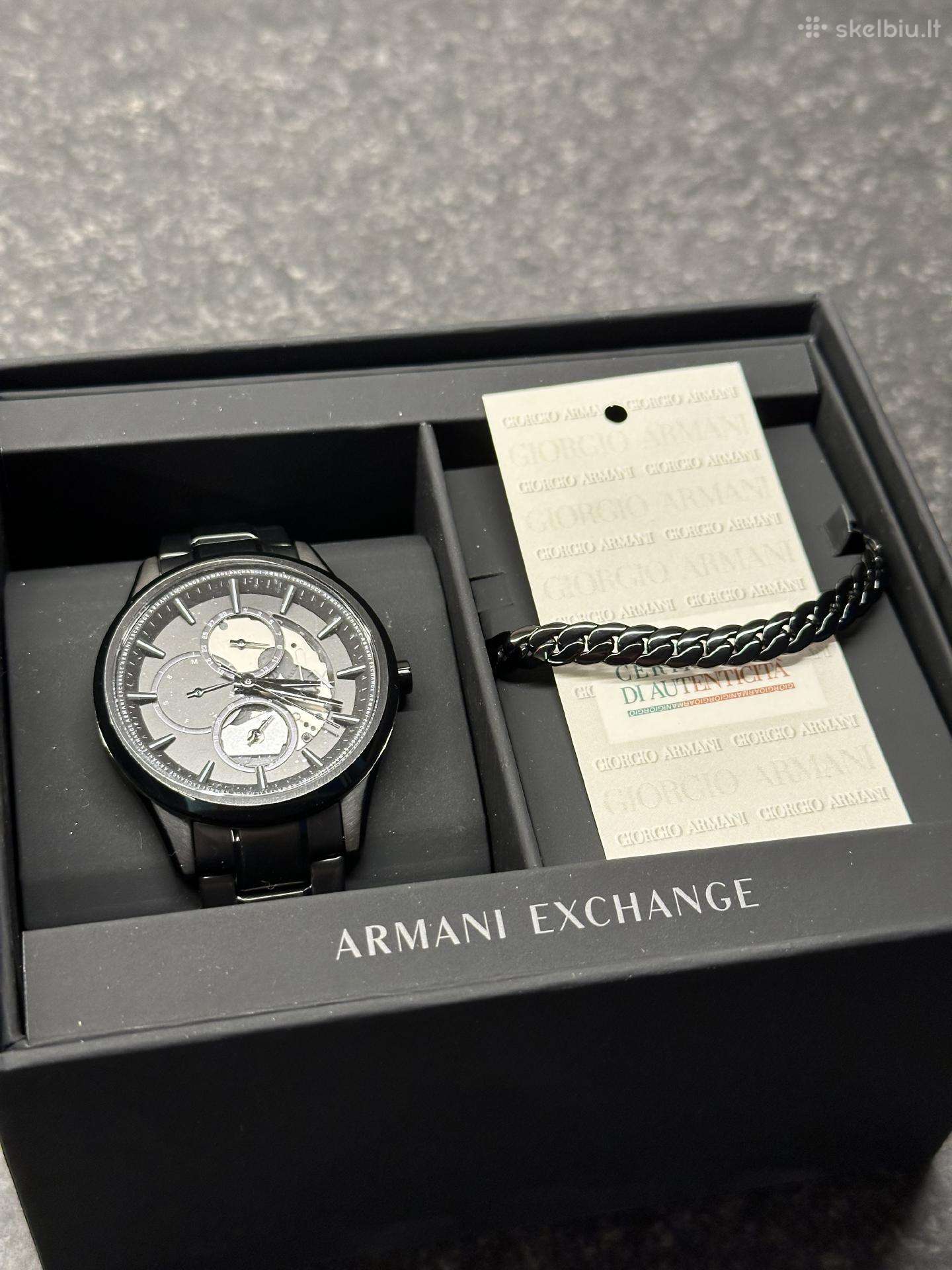 Armani Exchange vyriškas laikrodis + apyrankė