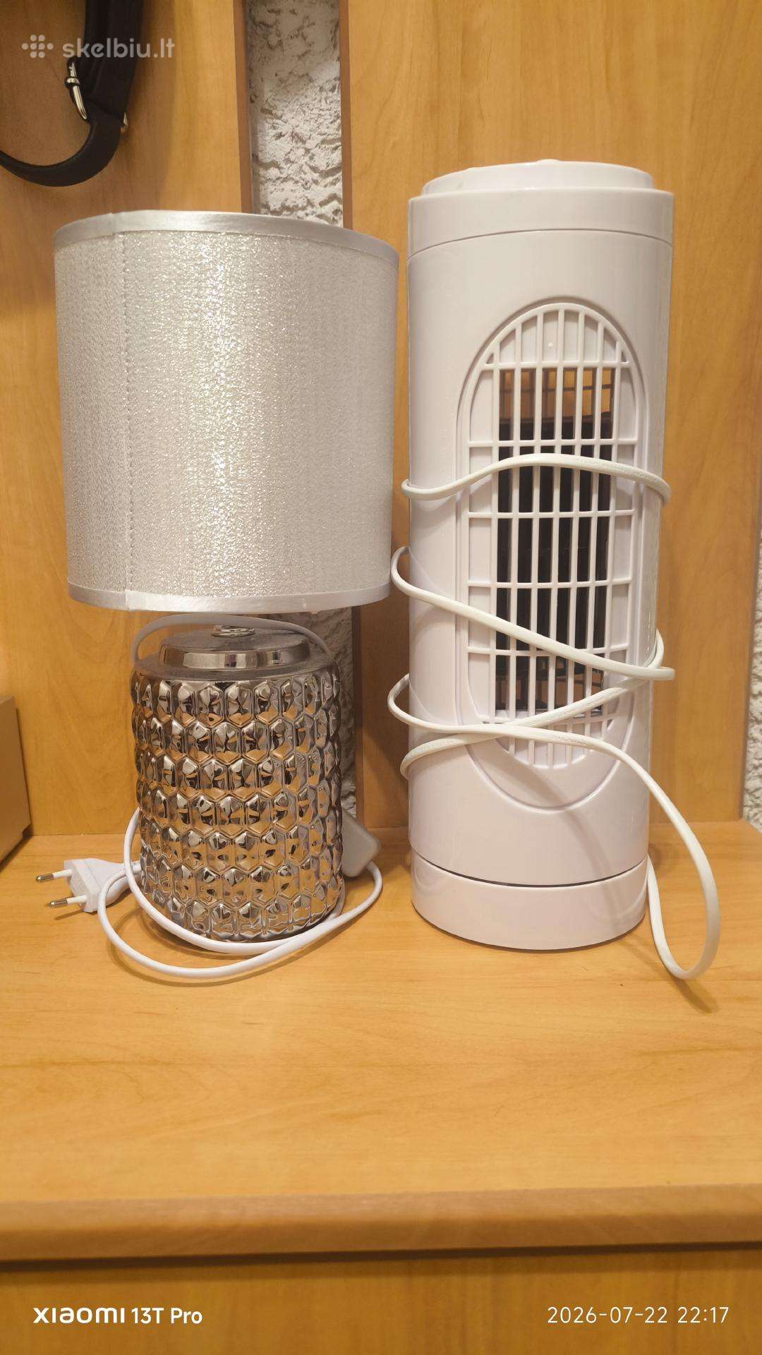Lempa fenas ir mini ventiliatorius