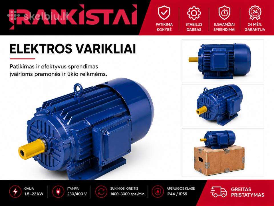 Elektros varikliai vienfaziai ir trifaziai