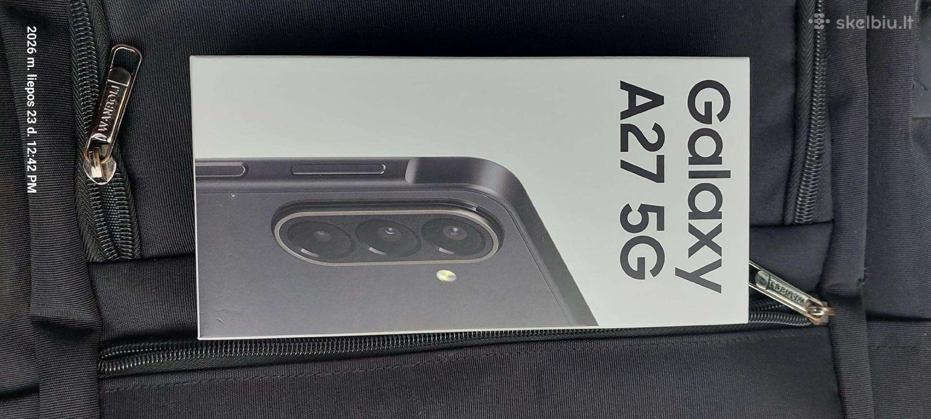 Samsung Galaxy A27 5G 128 GB Naujas, juodas, išpak