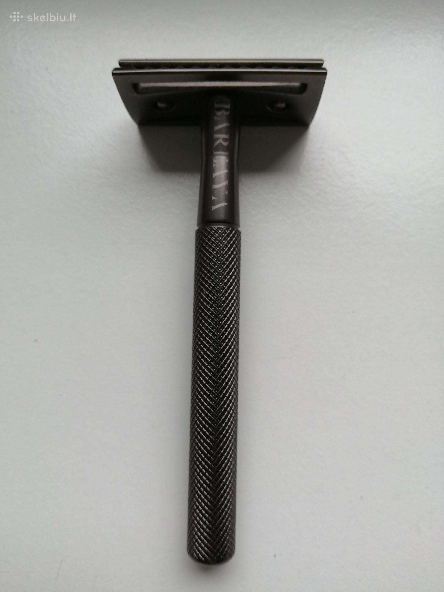 Kokybiškas metalinis skustuvas+9 peiliukai