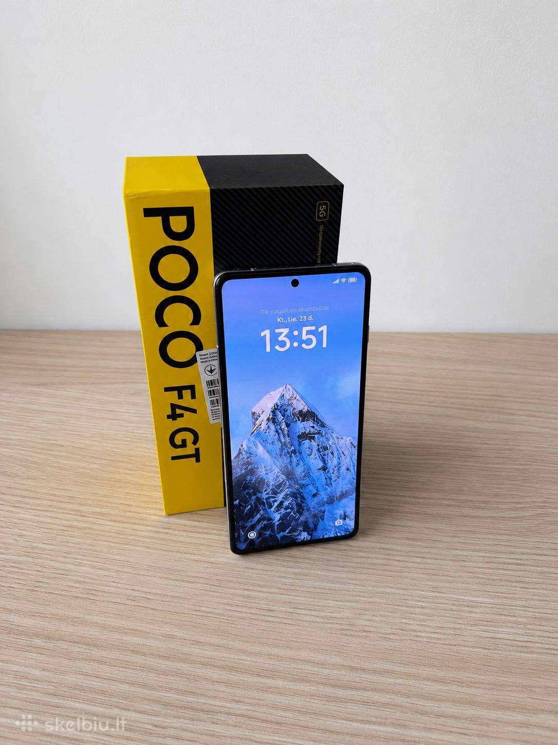 Poco F4 GT 8/128 GB Pilnas įkrovimas per 20min