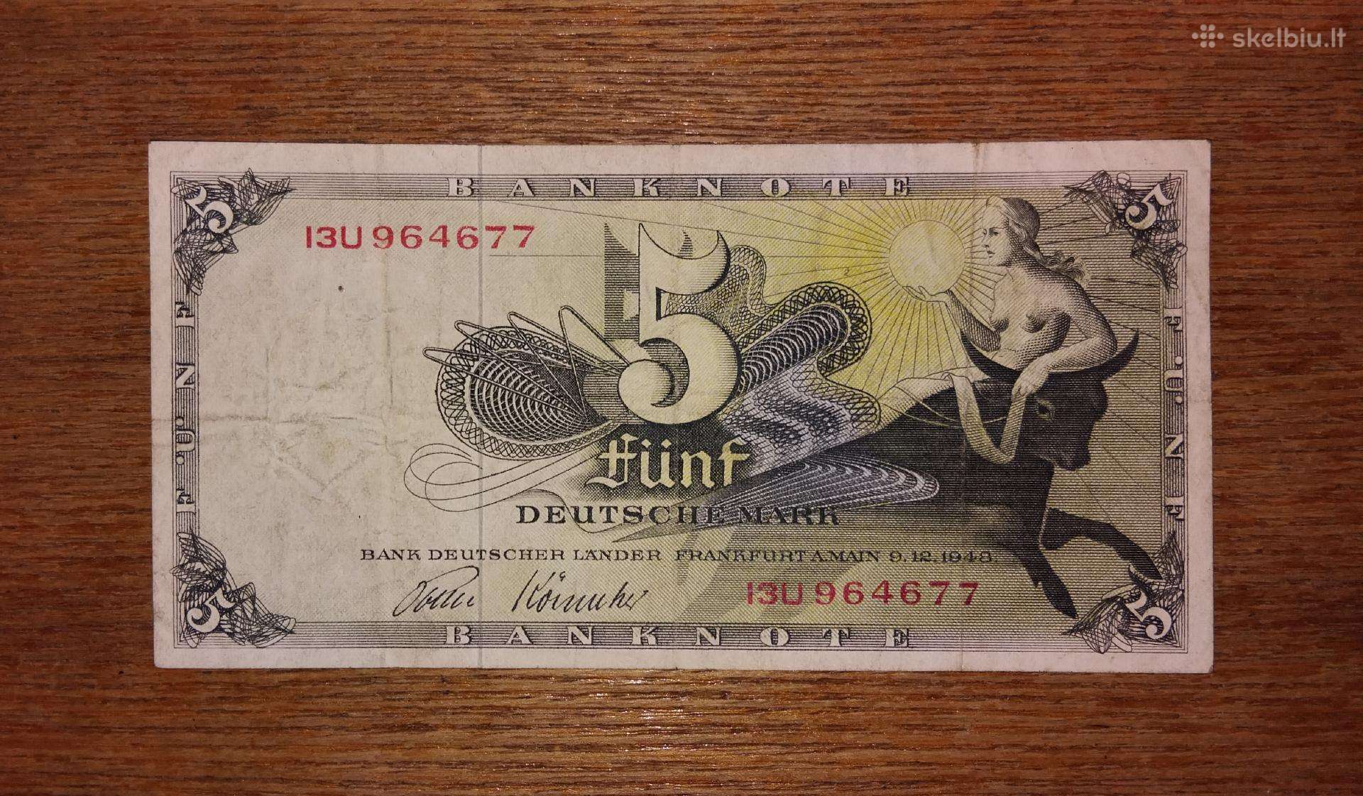 Vokietijos 5 markių banknotas