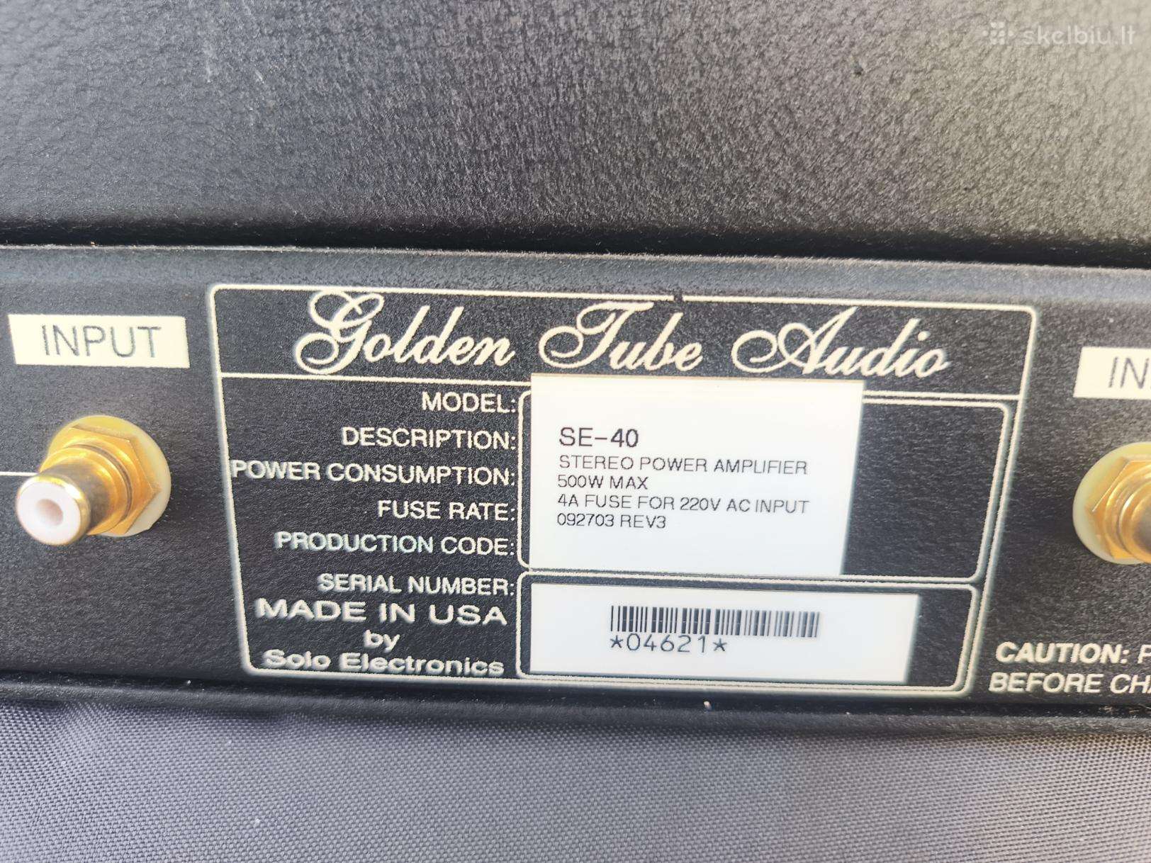 Golden Tube Audio Sep-1 ir Se-40 lempiniai stiprin