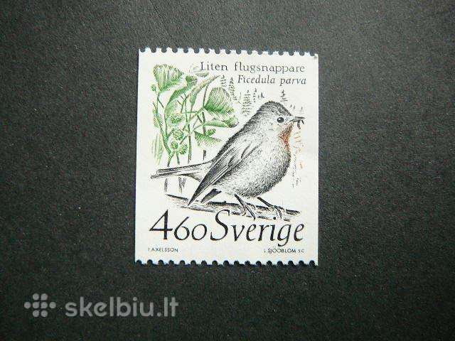 Pauksciai Svedija 1989 Mnh sv44
