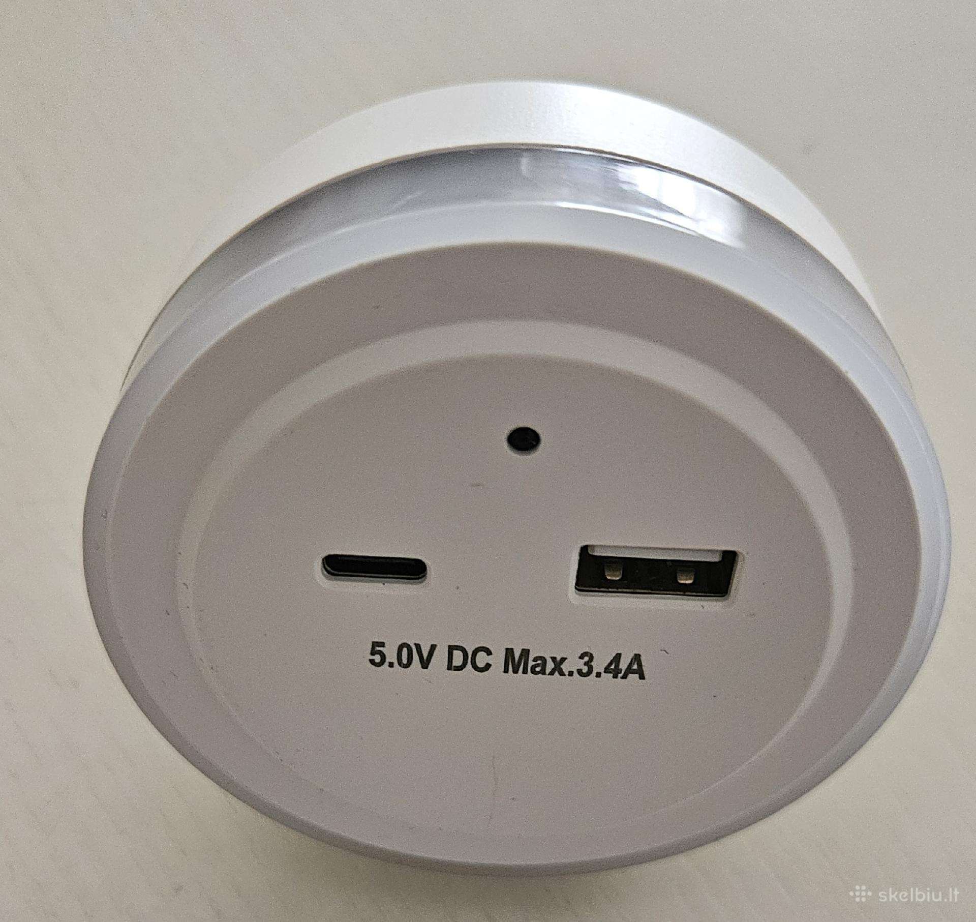 Pakrovėjas-adapteris Usb +Typec su LED apšvietimu