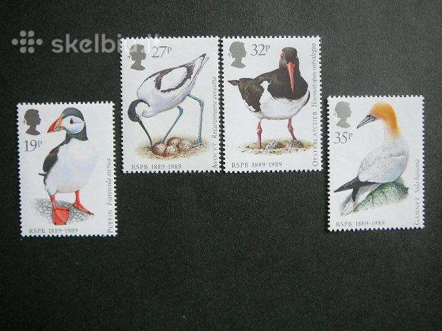 Pauksciai Anglija 1989 svarus uk38