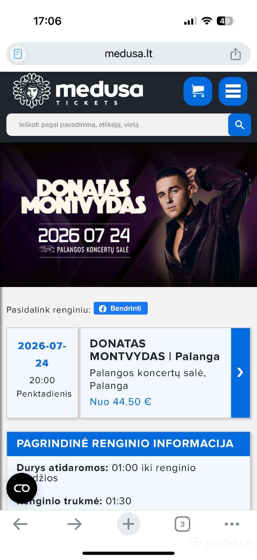 2 stovimi bilietai i Montvydo koncertą