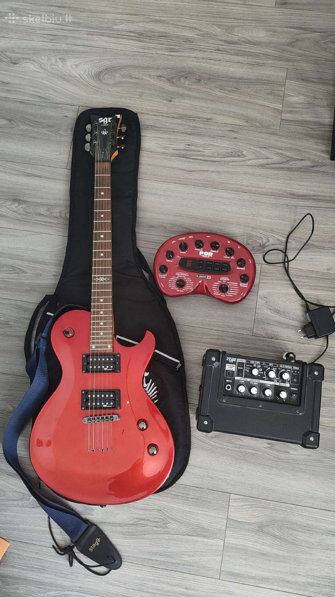 Elektrinė gitara su priedais Sgr Solo