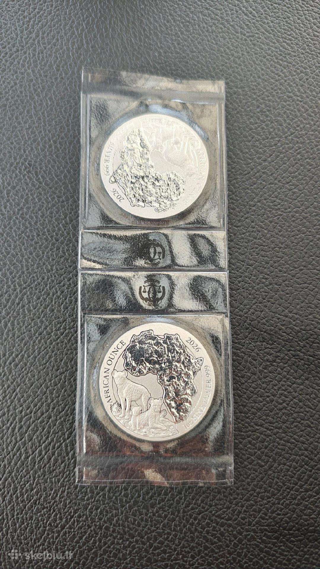 Ruanda 2026, 1oz sidabras, hiena