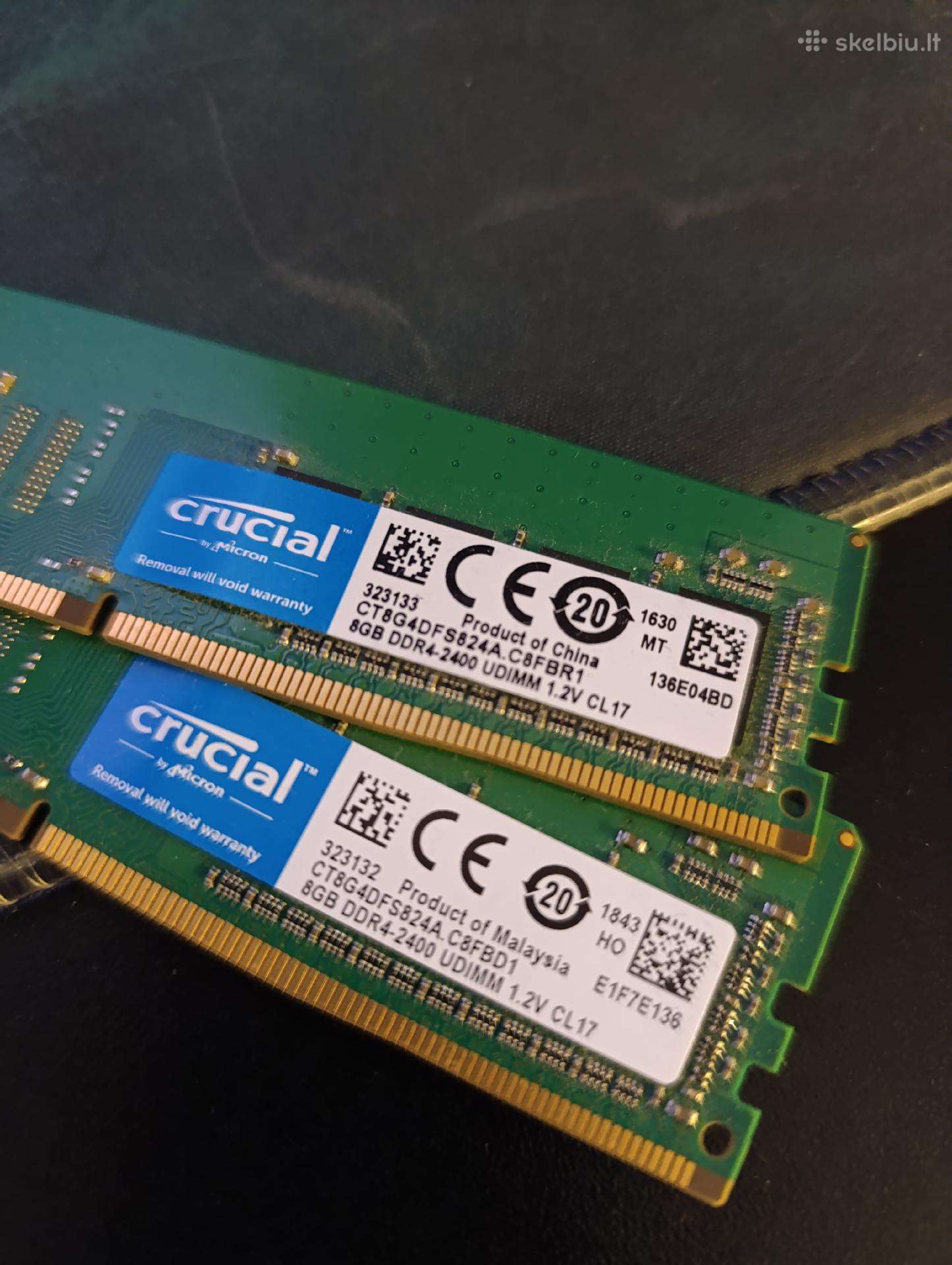 Parduodų RAM 2 x 8gb Ddr4 2400mhz Udimm
