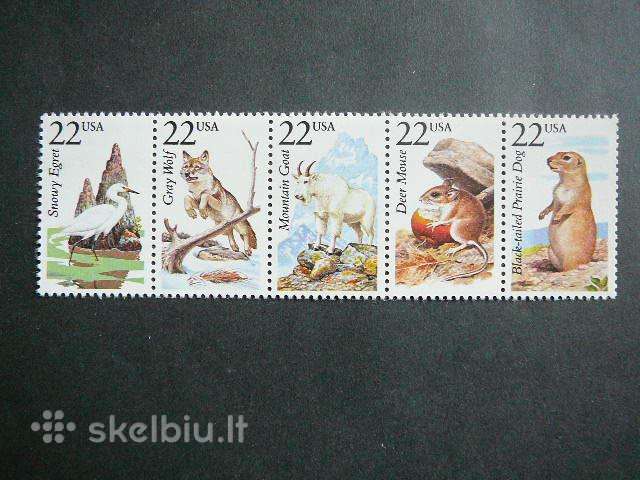 Zverys Pauksciai JAV 1987 svarus jv49