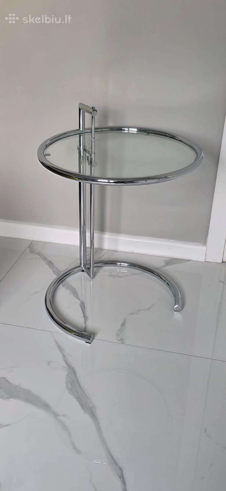 Elegantiškas reguliuojamo aukščio metalinis staliu