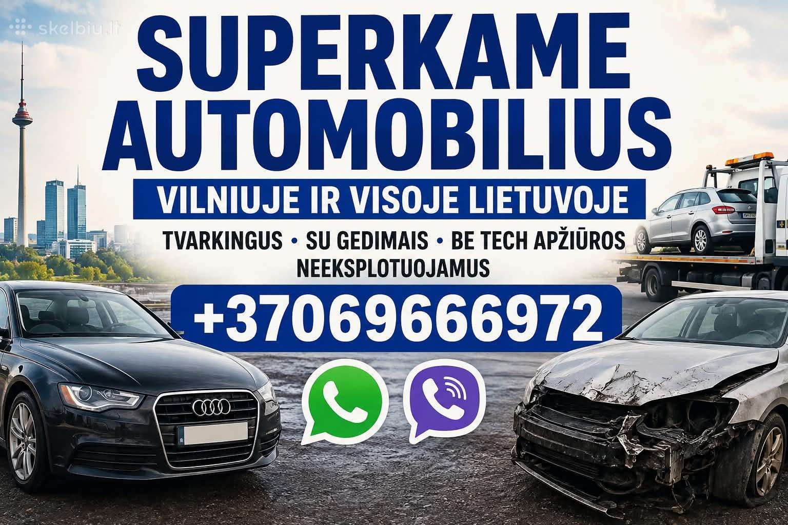 Automobilių supirkimas Vilniuje 24/7