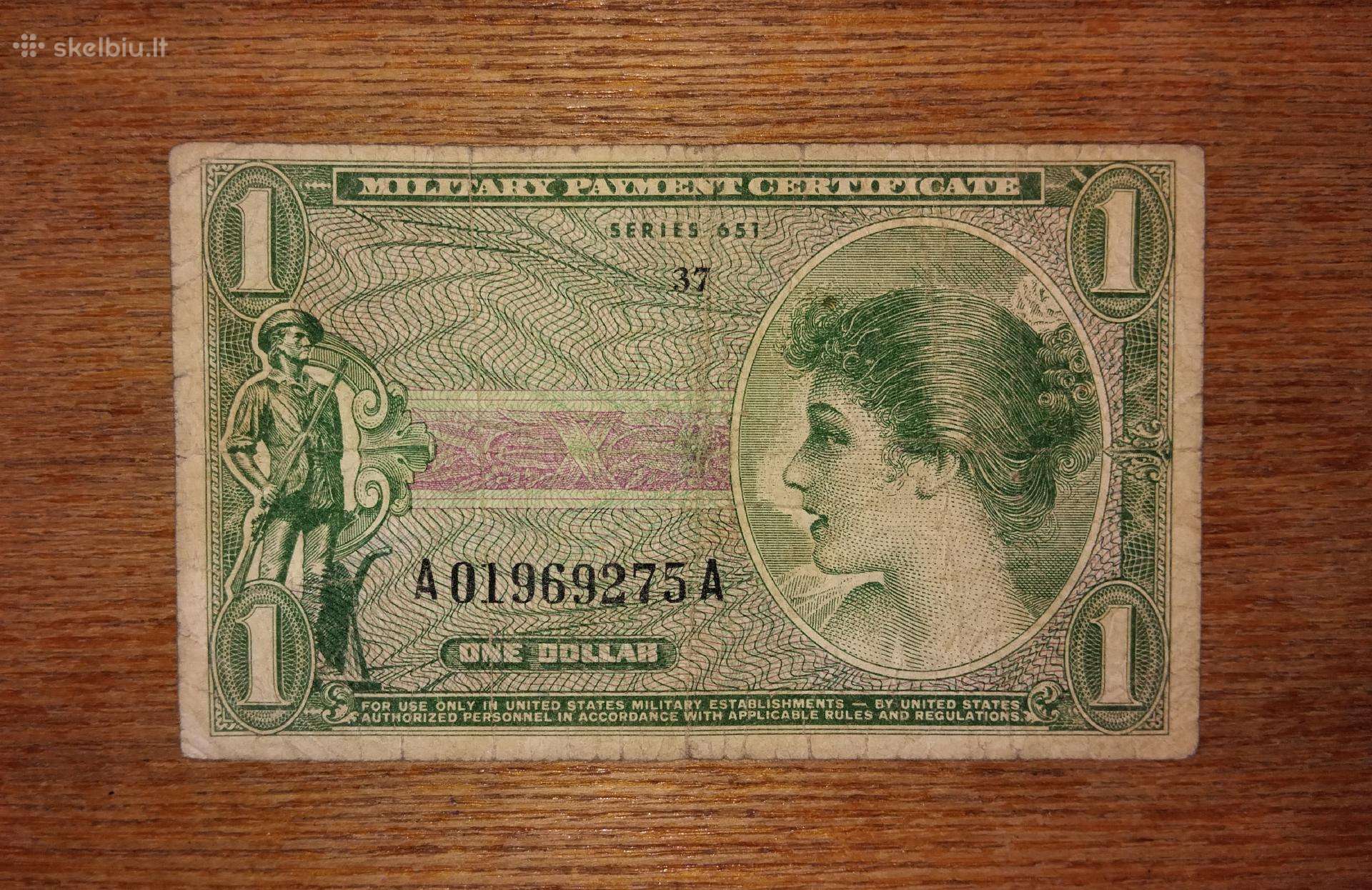 JAV 1 $ banknotas