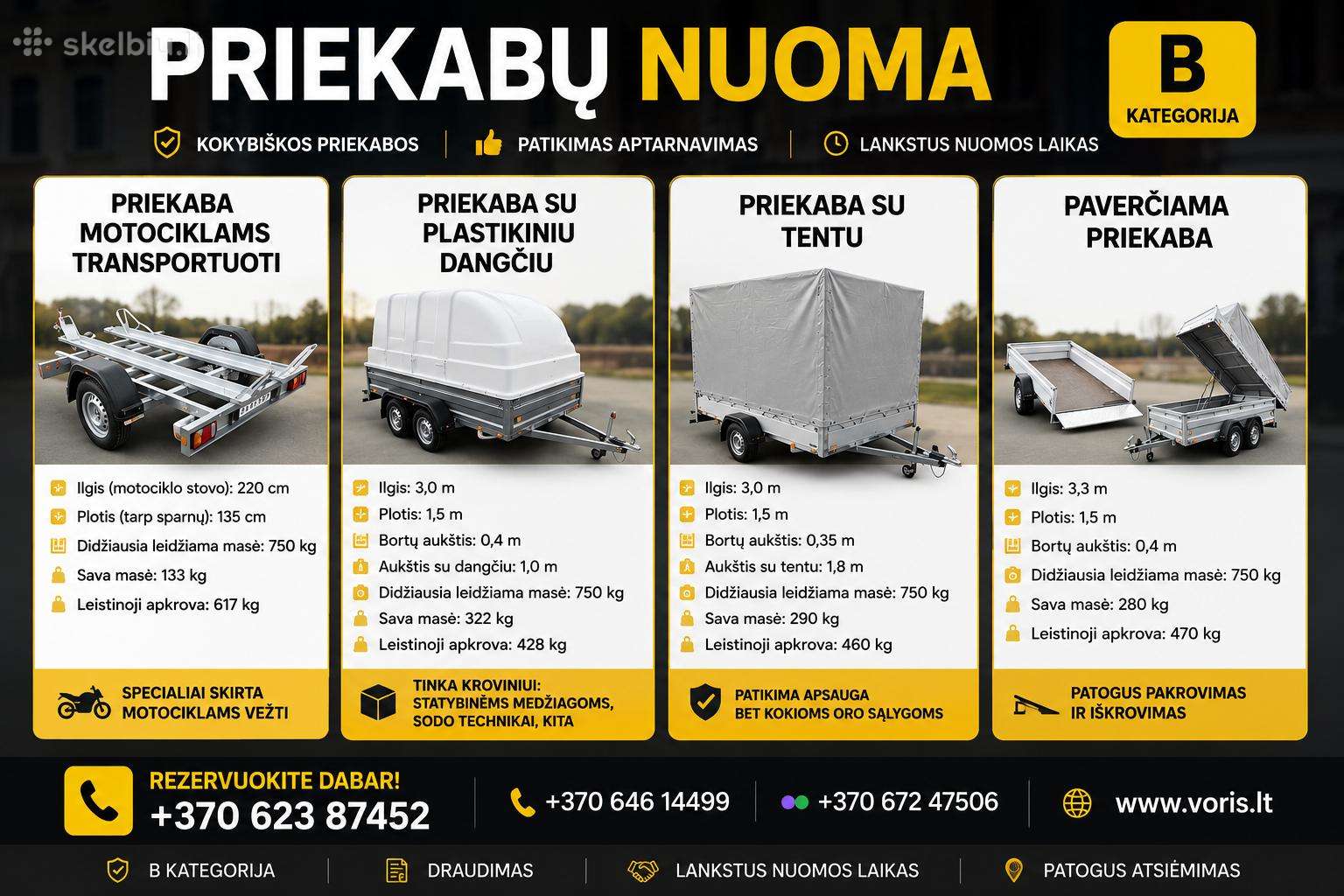 Priekabų nuoma ( Priekabos )