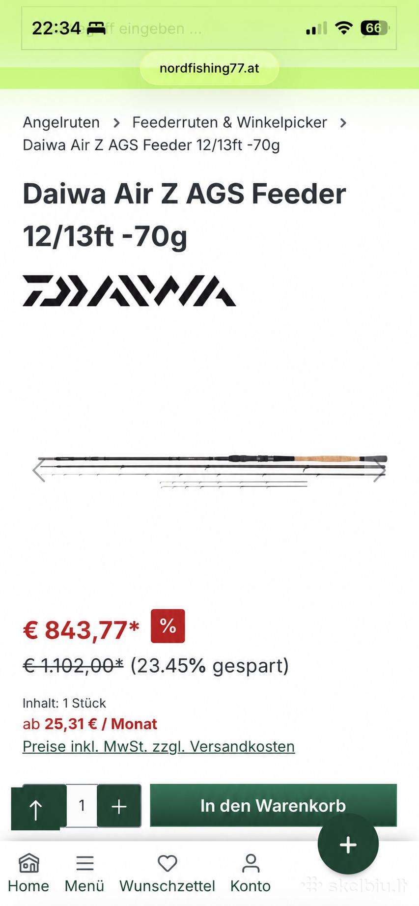 Parduodu Daiwa Air Z Ags Feeder 360/390 70g