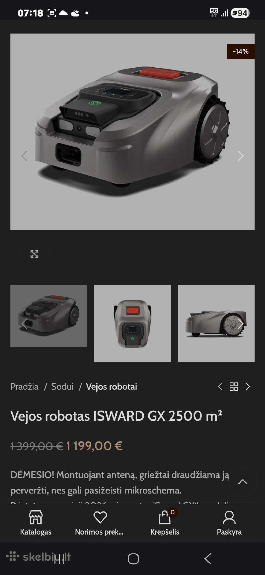 Naujas Vejos Robotas Isward 25arai