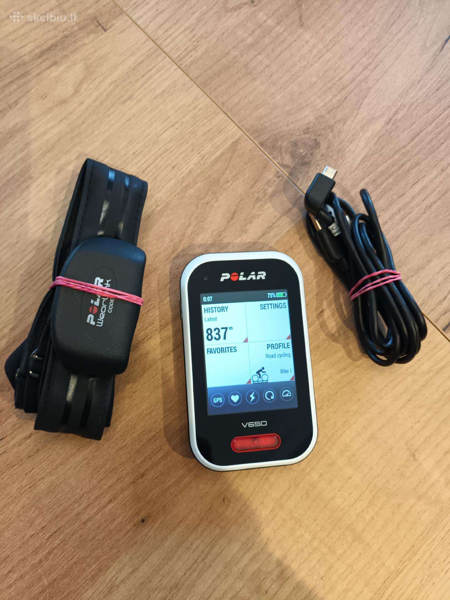 Polar v650 dviračio kompiuteris