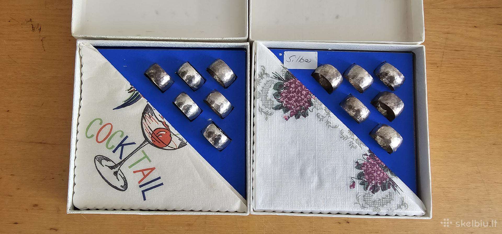Sidabriniai kokteiliu ziedai 835 12vnt
