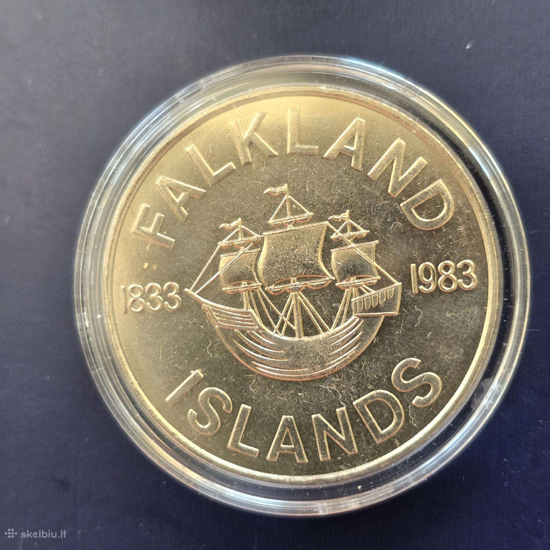 Folklendo s. 1983 50 pence Cu-ni