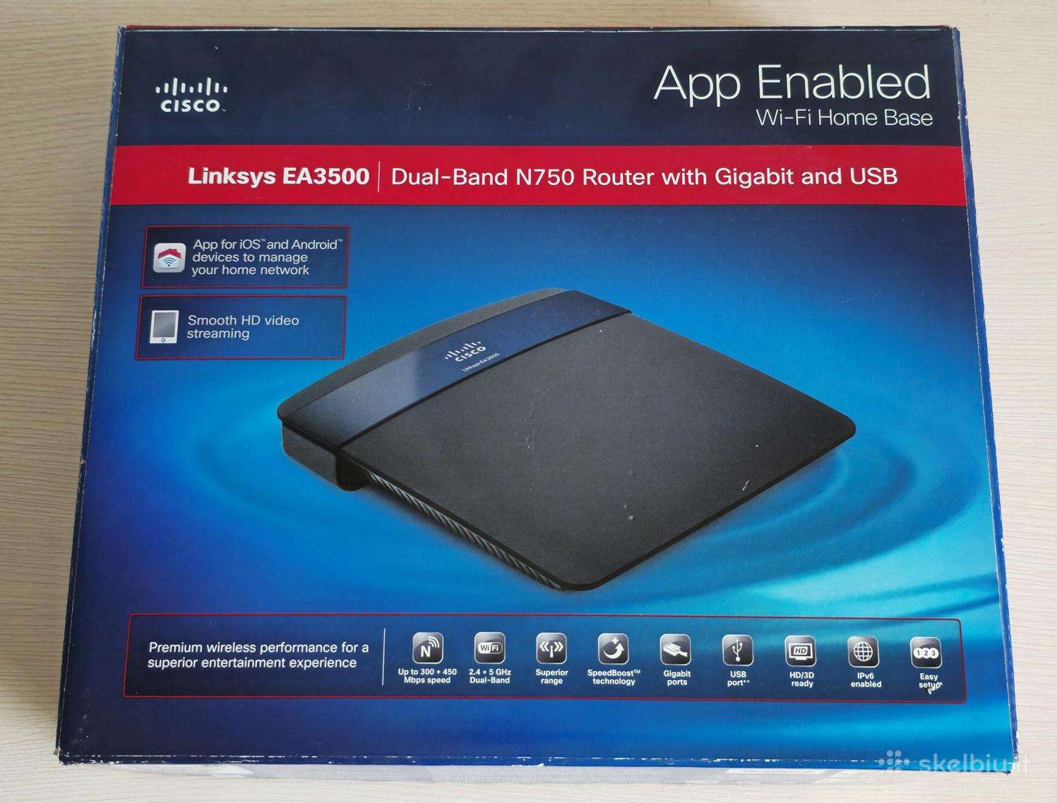 Parduoda maršrutizatorių Linksys Ea3500