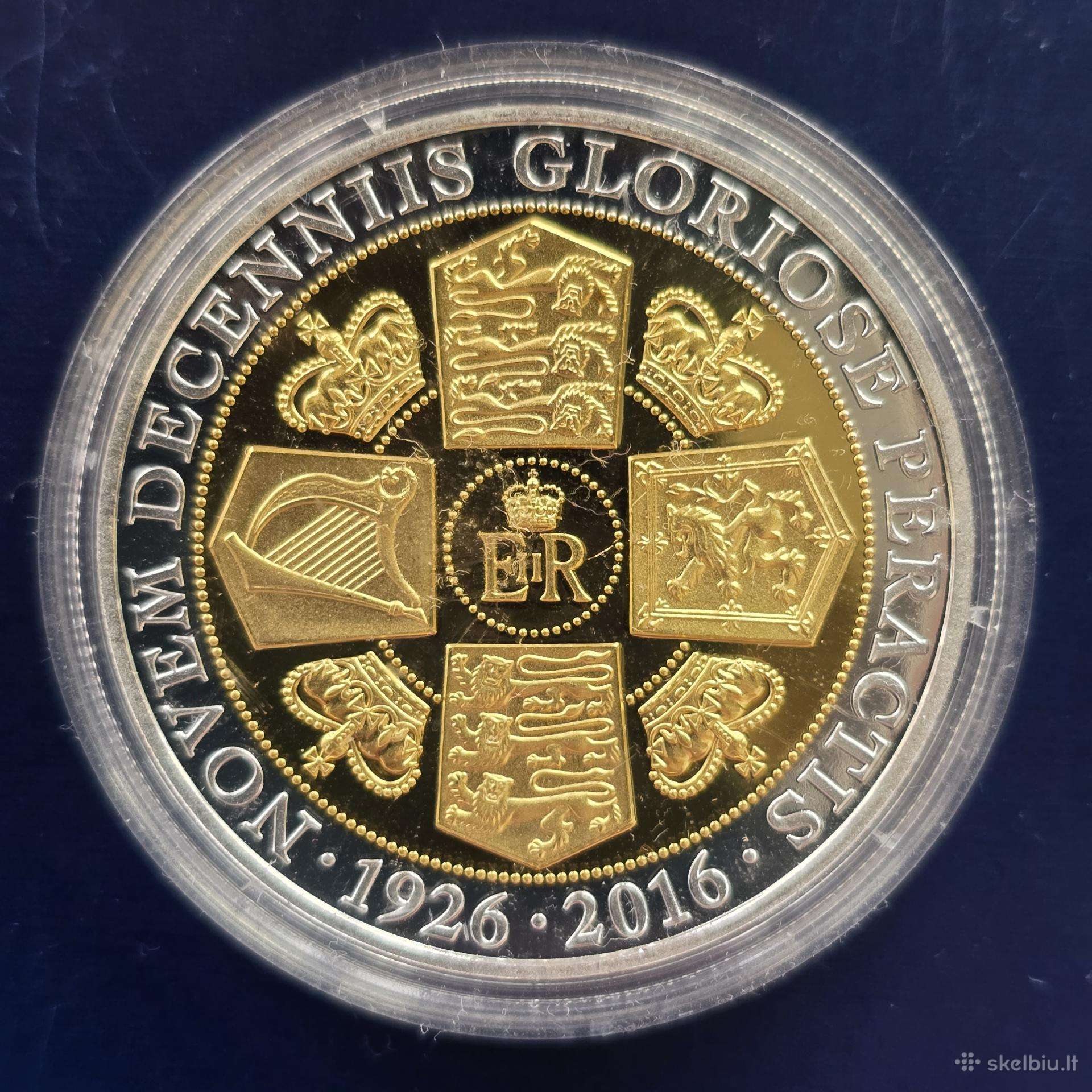 Gibraltaras 2016 1 crown Cu-ni dengtas Ag