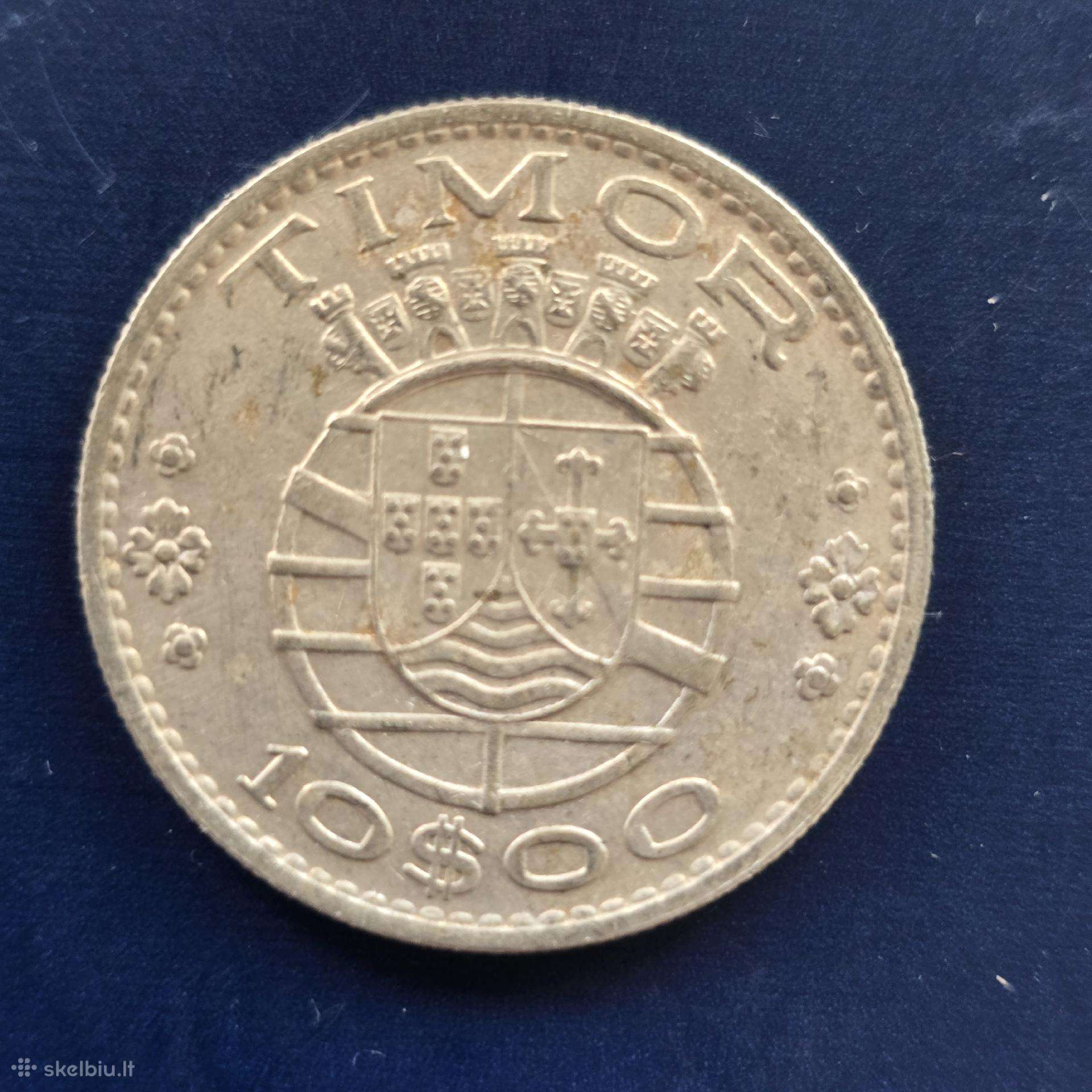 Timoras 1970 10 escudos Cu-ni