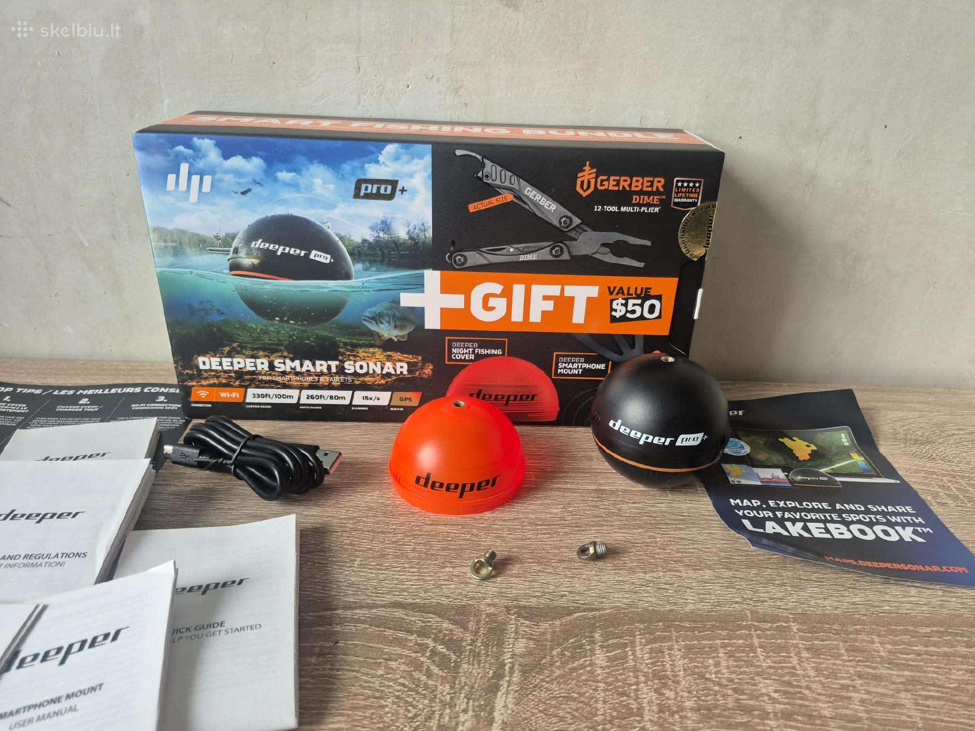 Deeper pro+ sonaras