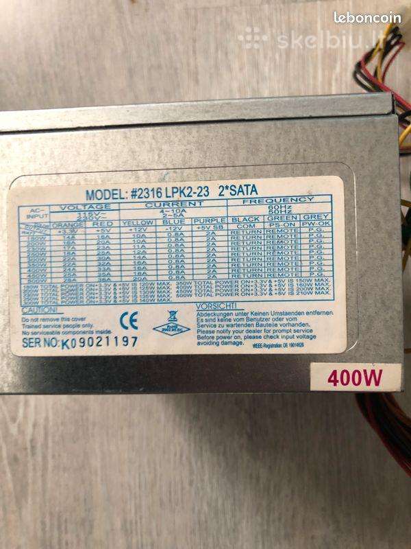 400w (2x Sata, 3x Ide) (siuntimas)