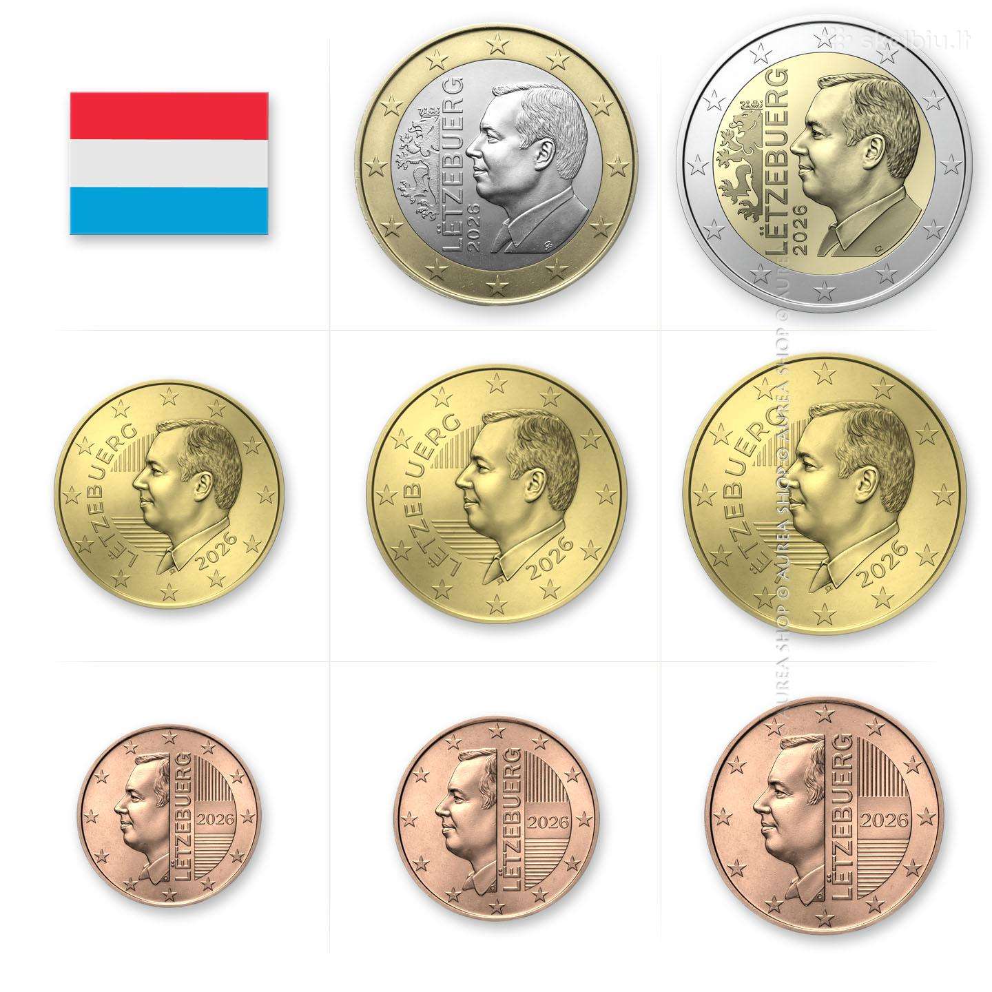 2026 Liuksemburgo 2€ monetos!