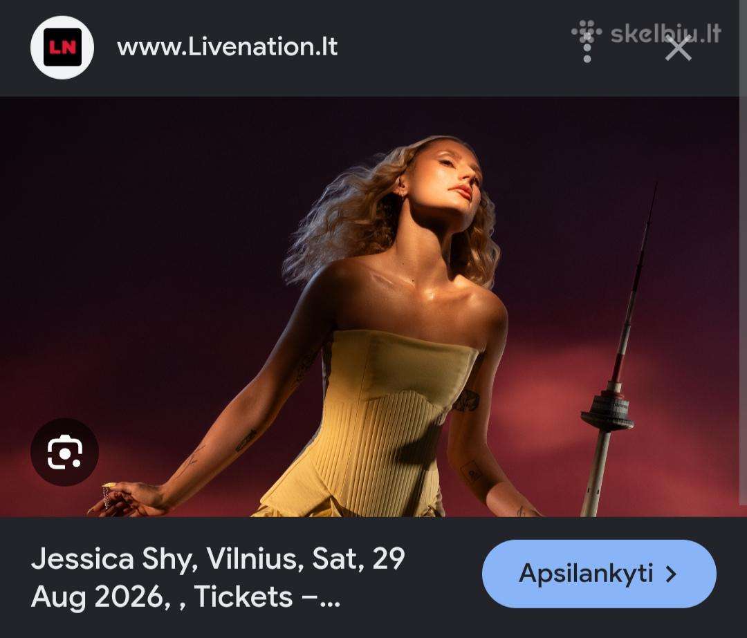 1 Stovimas Bilietas i Jessica Shy