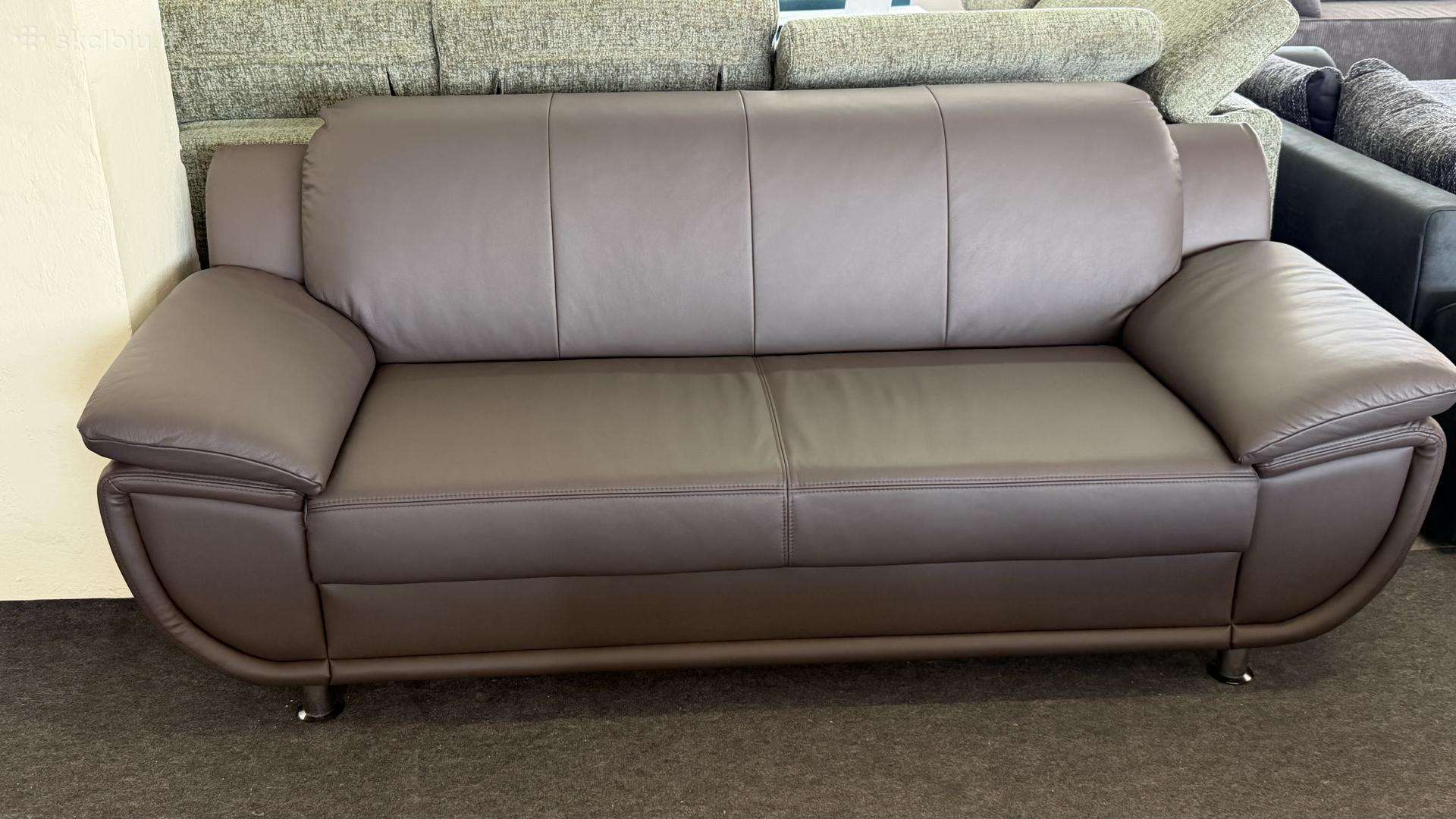 Nauja natūralios odos sofa