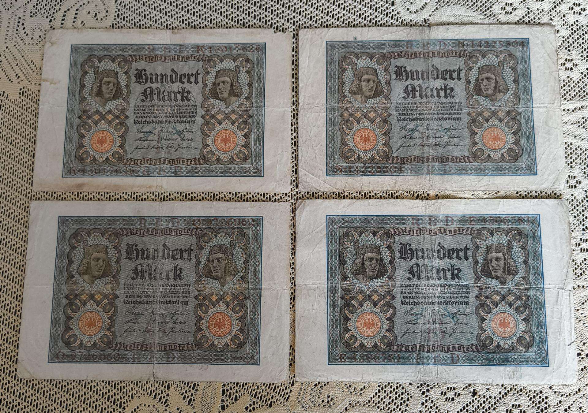 Banknotai Originalai - Apyvartinio Stovio 4 Vnt