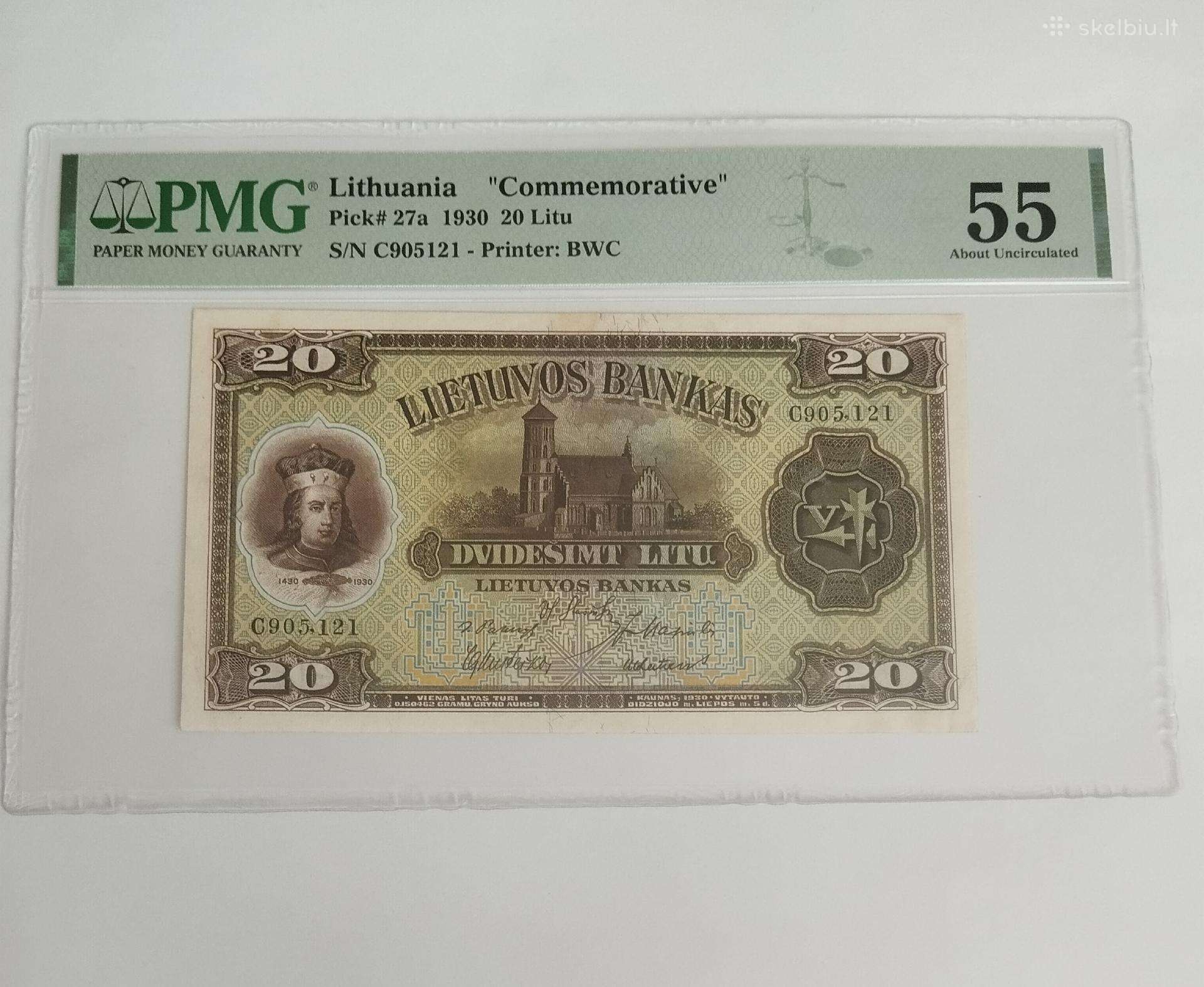 20 litų 1930 au-55