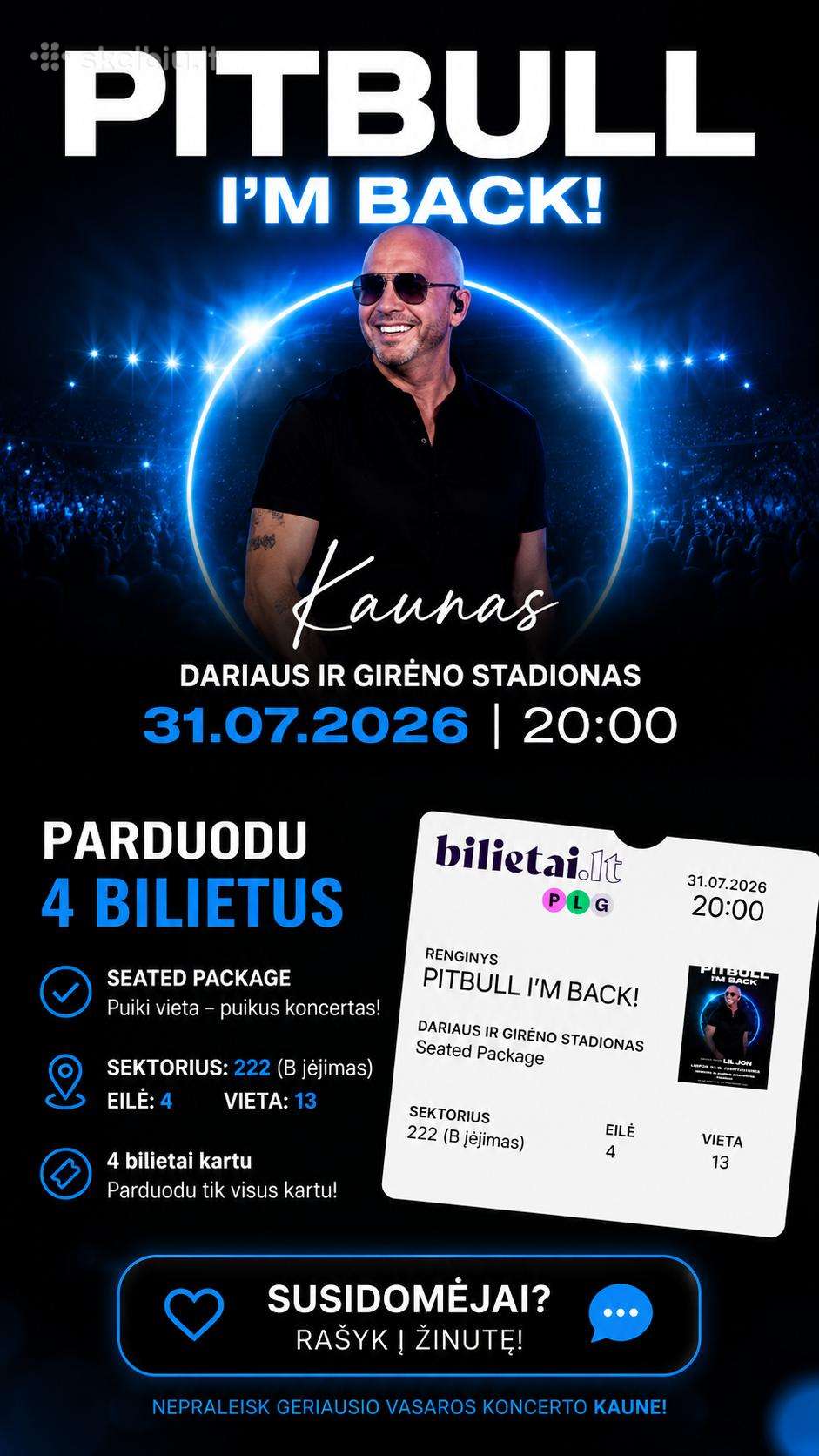 Pit bull koncertas Kaune