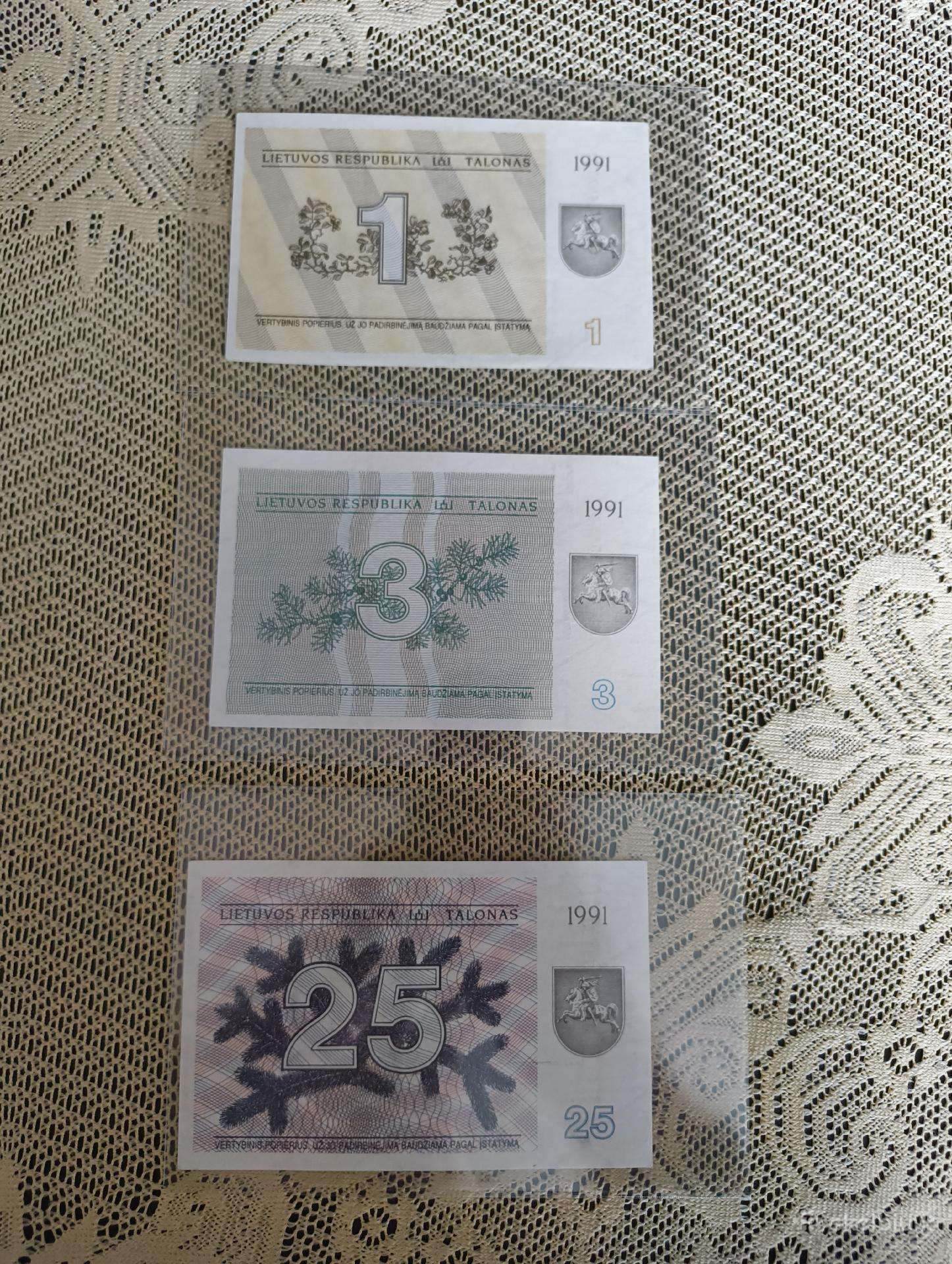 Banknotai Talonai - Vagnorkes Unc Stovio.zr.foto