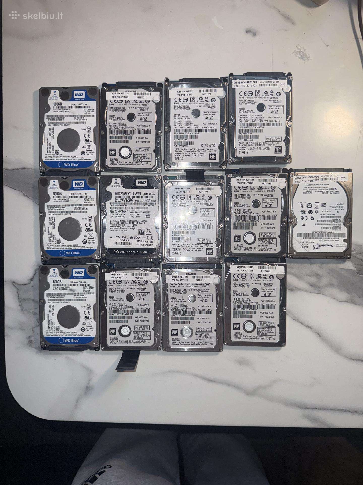 Nešiojamų kompiuterių HDD 500gb