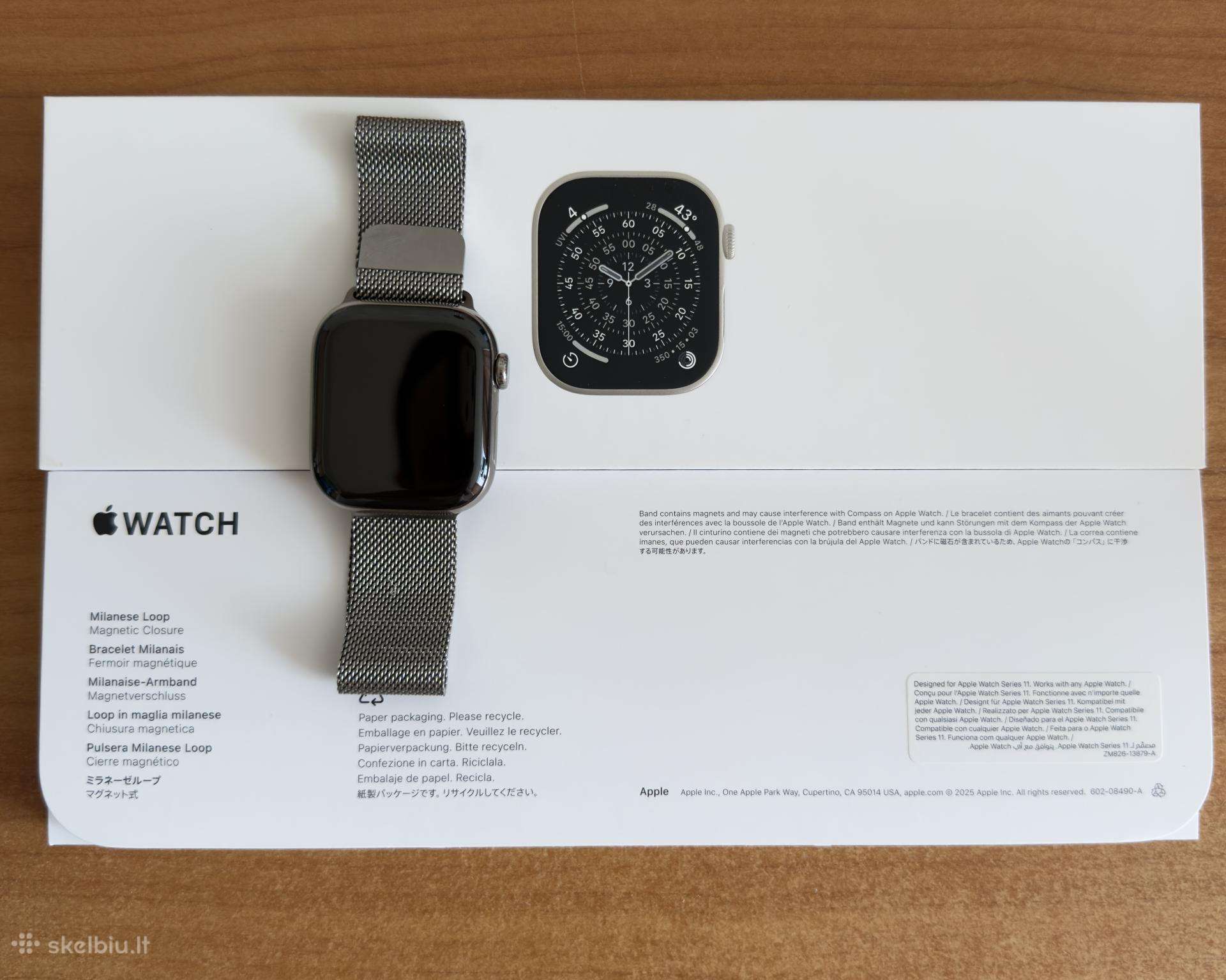 Apple watch series 11 natural titanium, 42 mm