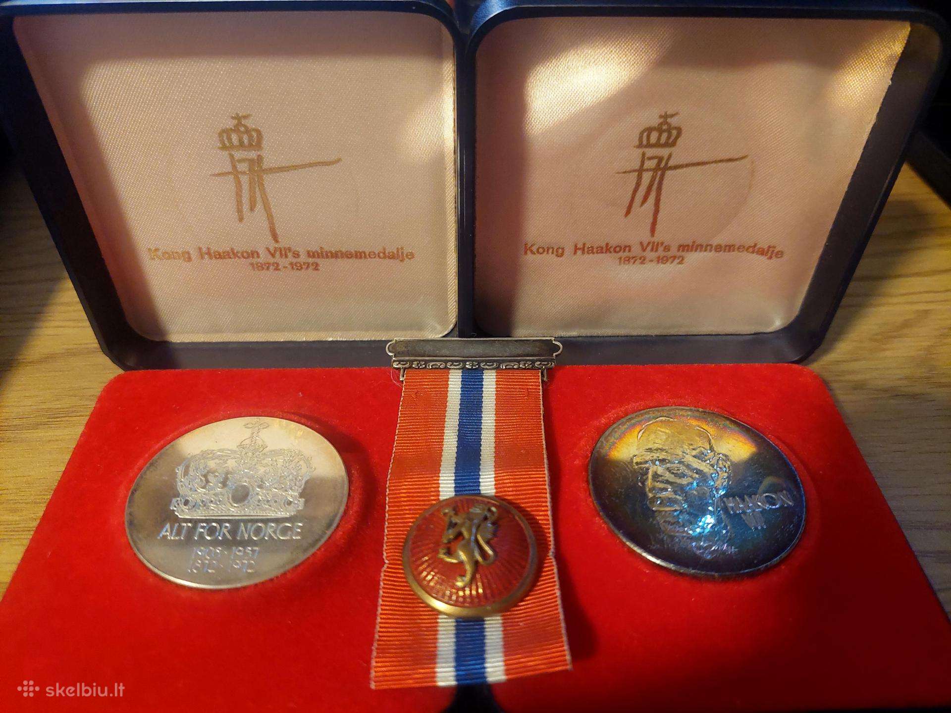 Sidabrinė moneta / medalis, 45 g, Hakonas V
