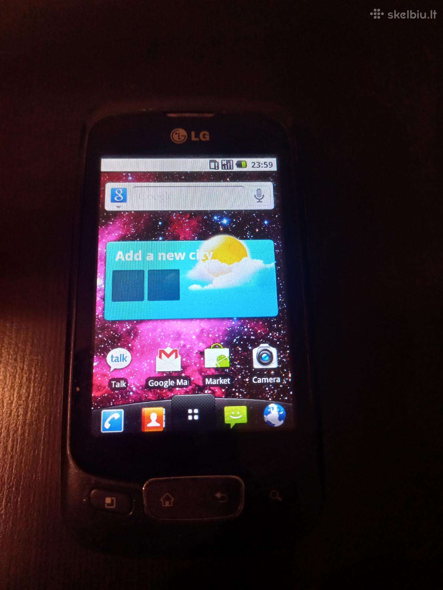 LG P500 veikiantis telefonas