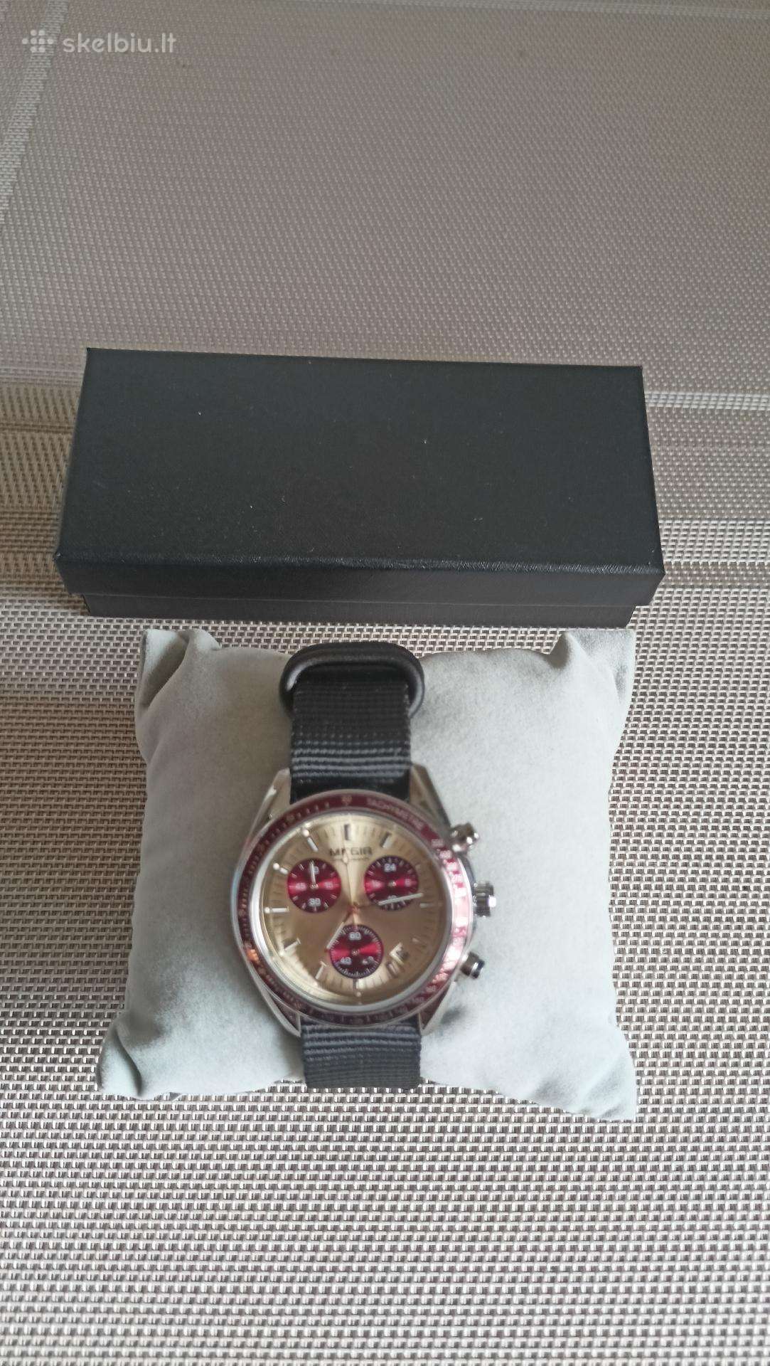 Naujas kvarcinis laikrodukas chronografas