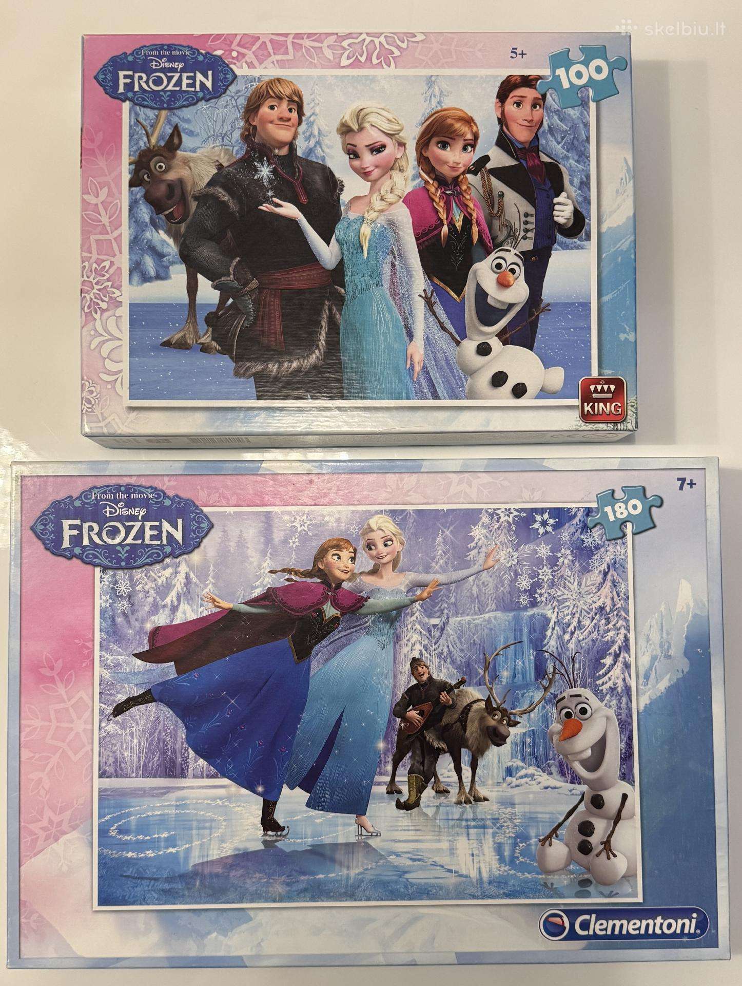 Frozen Disney dvi dėlionės (Puzzles)