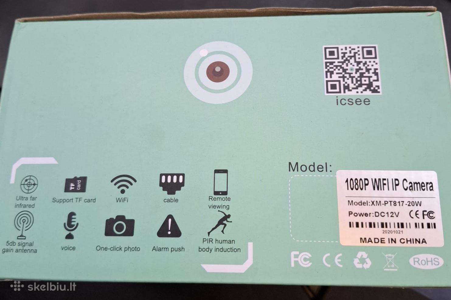 Nauja išmanioji Wi-fi lauko/vidaus kamera 1080p (I