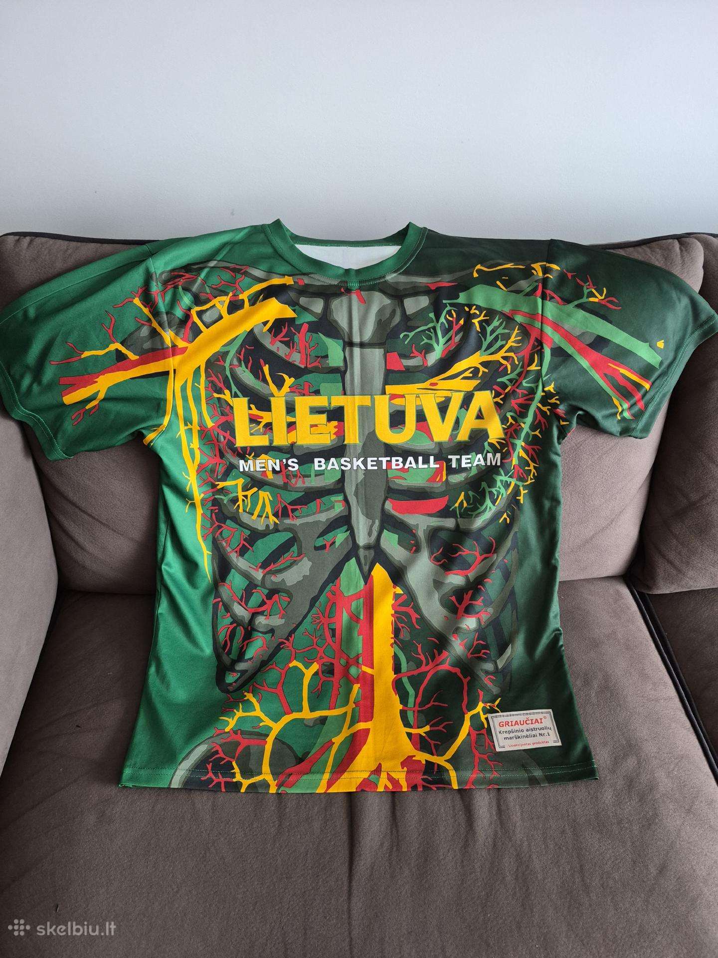 Oficialūs Lietuva Griaučiai krepšinio marškinėliai