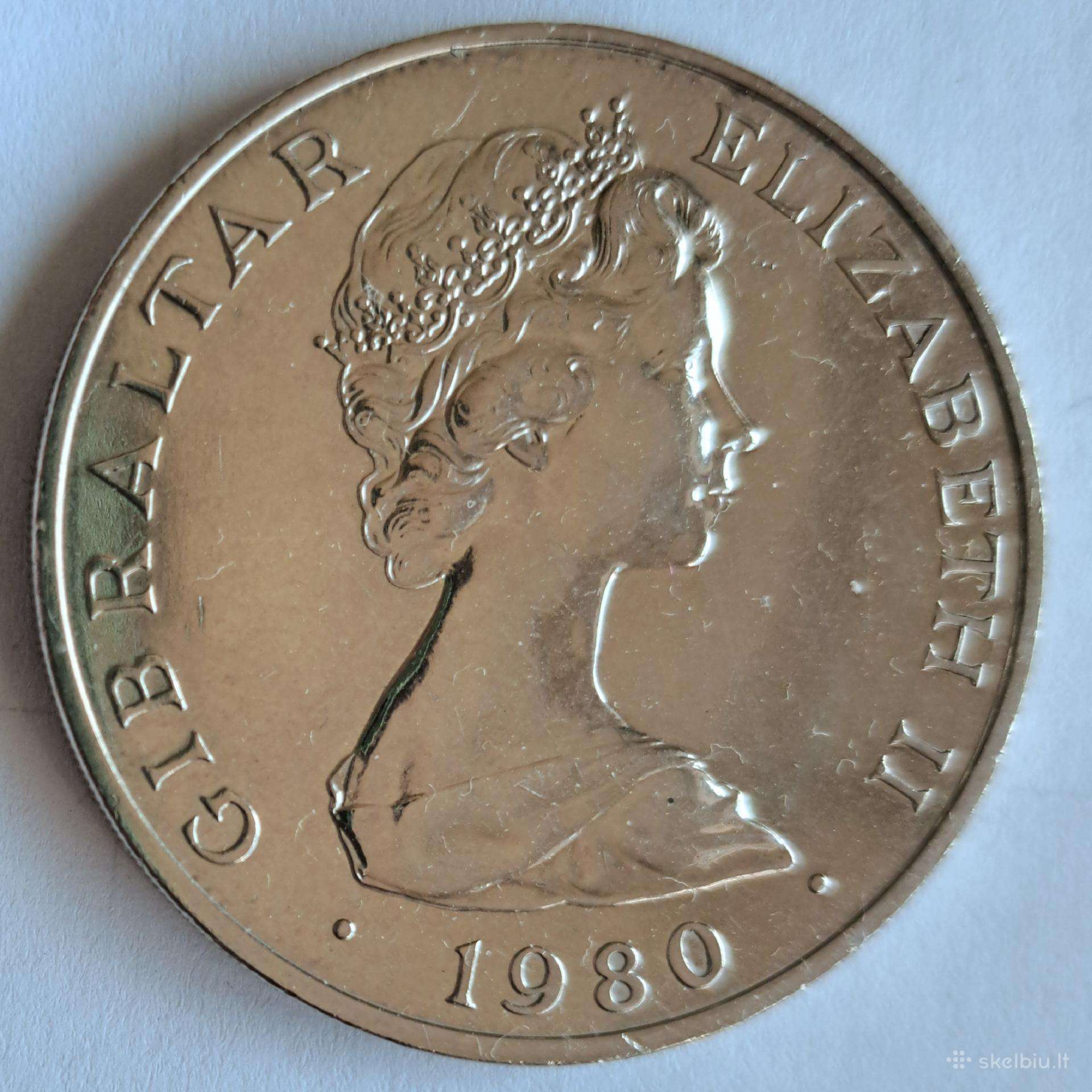 1980 Gibraltaras 1 krona